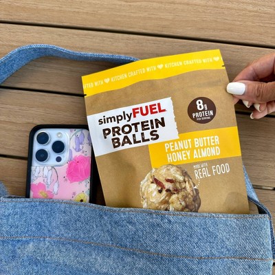 simplyFUEL Peanut Butter Honey Almond Whey Protein Balls - 8g Protein - 8oz