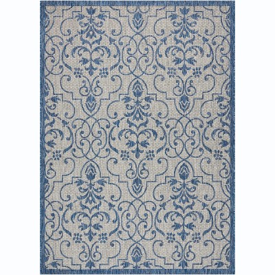 Nourison Garden Party Scroll Indoor/Outdoor Flatweave Area Rug