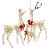vidaXL Reindeer Family Christmas Decoration Gold 201 LEDs - 4 of 4