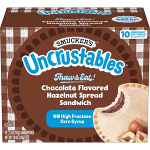 Smucker's Uncrustables Chocolate Flavored Hazelnut Spread Frozen Sandwich - 18oz/10ct - 1 of 4