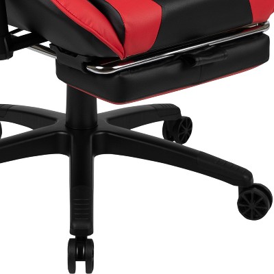 Ergonomic Black and Red Gaming Desk & Chair Set with Comfort Features