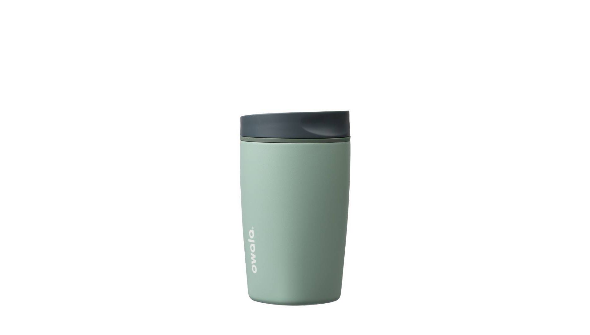 Owala 12 fl oz Stainless Steel SmoothSip Slider Ceramic Lined Travel Mug - Misty Meadows