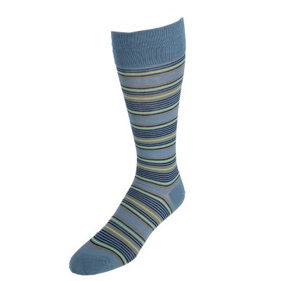 DeadSoxy Men's Micro Striped Mid-Calf Premium Novelty Dress Socks (1 Pair)