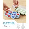 Aoibox Silicone Baby Food Freezer Tray with Lid, 2-Pack Nibble Tray for Breastmilk Popsicles, Fruit Feeder, Ice Cube Maker for Homemade Baby Meals - 4 of 4