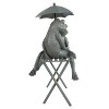 Nature Spring Small Frog Couple Under Umbrella Resin Garden Statue - 14.5", Antique Bronze - 4 of 4