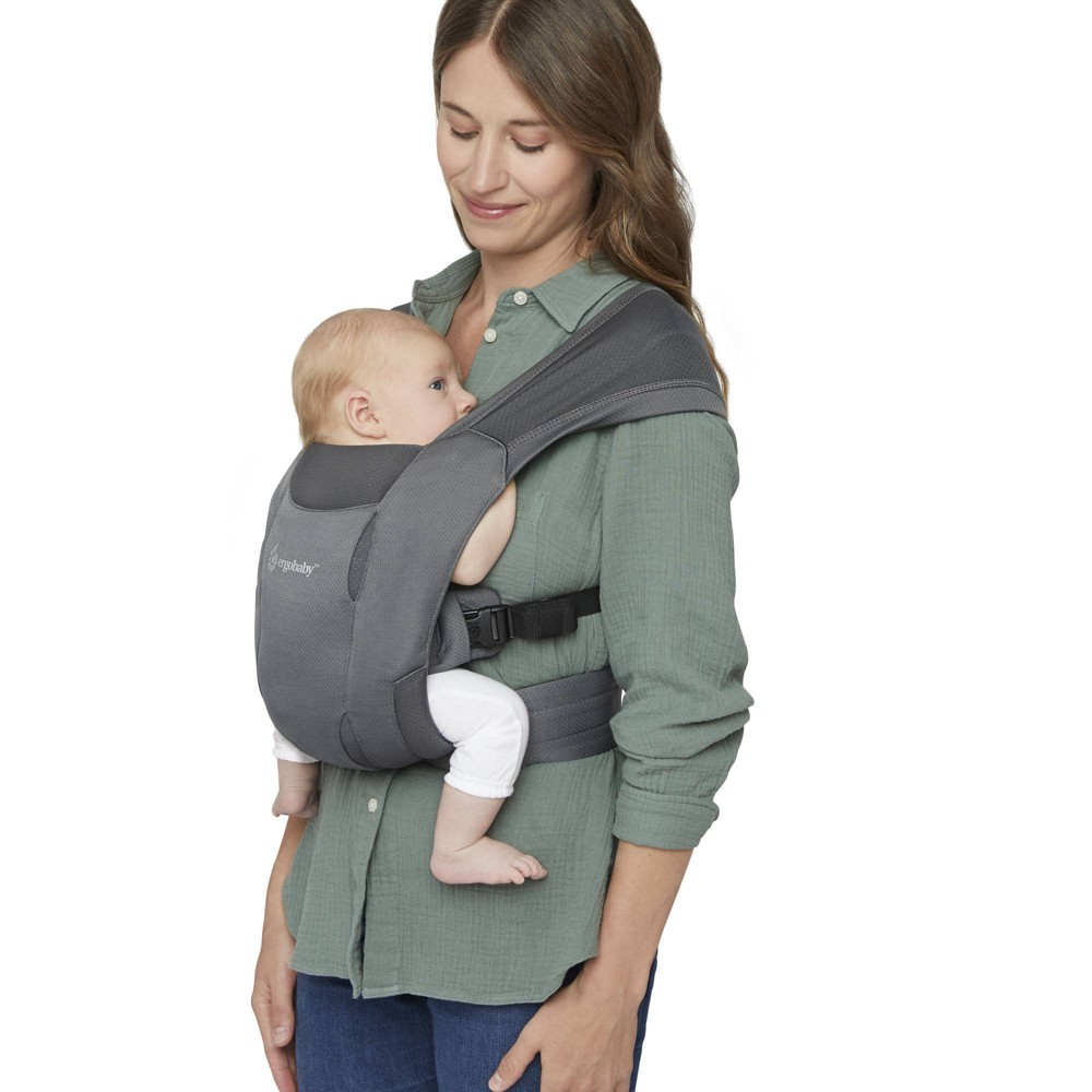 Photos - Baby Carrier ERGObaby Embrace Cozy Soft Air Mesh Newborn  - Charcoal 