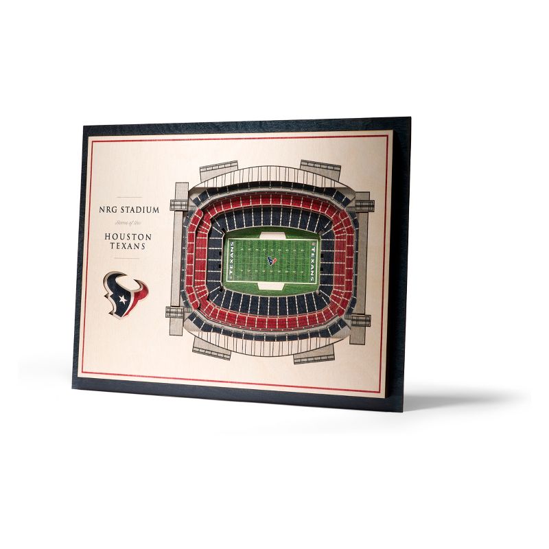 NFL Houston Texans 5-Layer Stadiumviews 3D Wall Art, 1 of 6