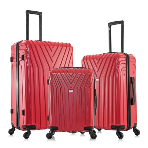 InUSA Prints 3-Piece Hardside Lightweight Luggage Sets with Spinner Wheels,  Handle, Trolley, Cow 