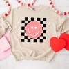 Simply Sage Market Women's Graphic Sweatshirt Valentines Pink Smiley - 3 of 3