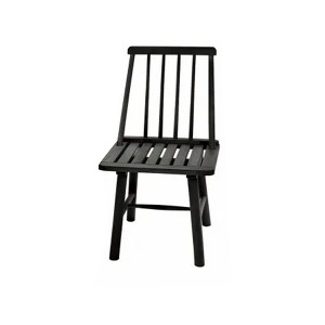 Jack Post 250 Pound Capacity Robust Classic Design Farmhouse Armless Indonesian Hardwood Chair for Indoor or Outdoor Use, Black - 1 of 4