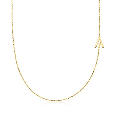 Pure Collection by Ross-Simons 14kt Yellow Gold Initial Station Necklace Size 16