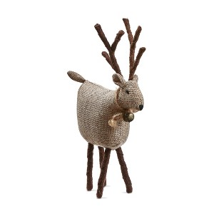 tagltd Tweedie Standing Burlap Brown Reindeer Tabletop Decor Decoration Medium 6.12L x 1.95W x 9.50H in. - 1 of 2