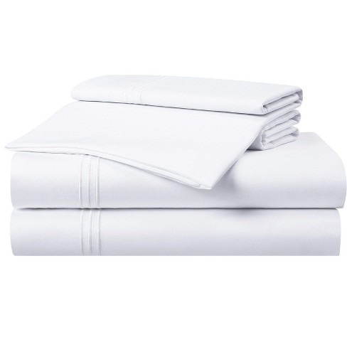 Aston & Arden Sateen Sheet Set (4 Pieces), 2 Pillowcases, 1 Flat Sheet, 1 Fitted Sheet - image 1 of 4