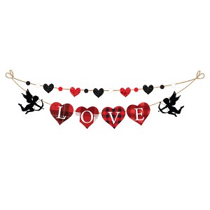 Briarwood Lane Love Valentine's Day String Banner Holiday 60"W Br - 1 of 3