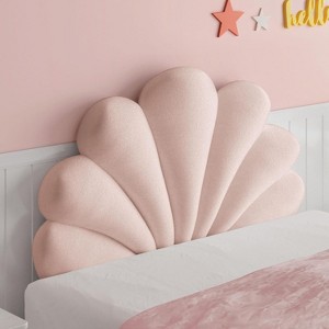 Hachikiko Seashell Headboard Pillow - Queen Size Upholstered Wall Cushion, Washable Polyester Fill - 1 of 4