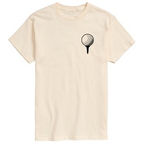 Men's - Instant Message - Golf Ball On Tee Short Sleeve Graphic T-Shirt - 1 of 4