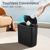 Automatic Motion Sensor Bathroom Trash Can with Lid, 2.6 Gallon Touchless Trash Bin, Smart Garbage Can - 2 of 4