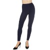 Memoi Fleece Footless Tights 2pr Pack Peacoat - 2 of 4