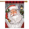 Briarwood Lane Checkered Santa Christmas House Flag Lamp Post 28" - 2 of 4