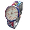 Olivia Pratt Big Dial Easy Reader Watch Floral Elastic Stretch Band Wristwatch Women Watch - 2 of 3