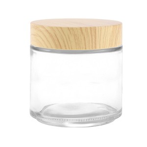 Unique Bargains Transparent Cream Glass Bottle for Bathroom 1 Pc - 1 of 4