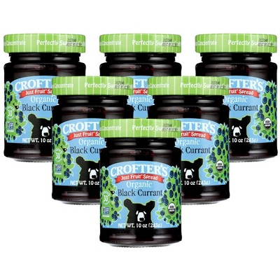 Crofter's Organic Just Fruit Organic Black Currant Spread - Case of 6/10 oz