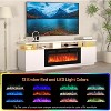 70‘’ Fireplace TV Stand with 36" Electric Fireplace and LED Light,Electric Fireplace Heater, Storage Cabinet, Media Console Table for Living Room - 3 of 4