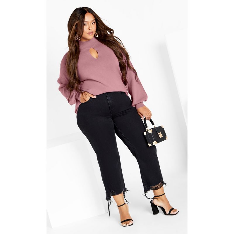 Women's Plus Size Evelyn Jumper - dusty orchid | CITY CHIC, 3 of 8