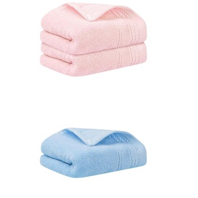 REGALWOVEN 3 Pack Solid Striped Soft Absorbent Bathroom Hand Towels for Hand, Face 14" x 30"