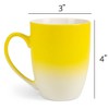 Elanze Designs Home Is Where Your Story Begins & Love Never Ends Two Toned Ombre Matte Yellow and White 12 ounce Ceramic Stoneware Coffee Cup Mug - 4 of 4