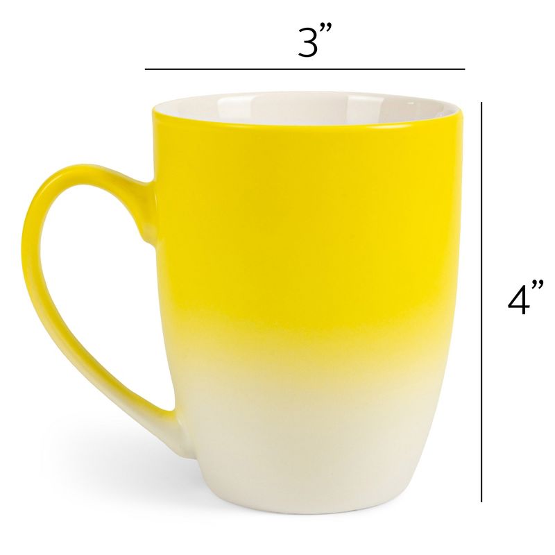 Elanze Designs I'm Not Old I'm A Classic Two Toned Ombre Matte 10 ounce New Bone China Coffee Tea Cup Mug For Your Favorite Morning Brew, Yellow and, 4 of 6