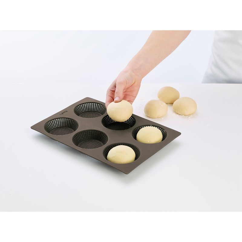 Lekue Silicone Perforated Bread Roll Pan, Brown, 3 of 7