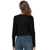Womens Knit Shrugs Front Tie Long Sleeve Cardigan Cropped Sweater Cardigan,Black - XL - 2 of 4