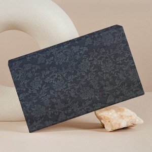 Wrapables Asian Style Satin Brocade Decorative Paper (1 Roll, 2 Sheets), Midnight Black - 1 of 4