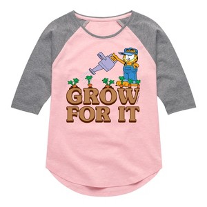 Girls' - Garfield - Grow For It Shirt Tail Raglan Graphic T-shirt - 1 of 4