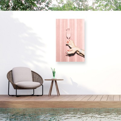 Trademark Fine Art - 1x Studio III Heres To Pink 01 Matted Framed Art