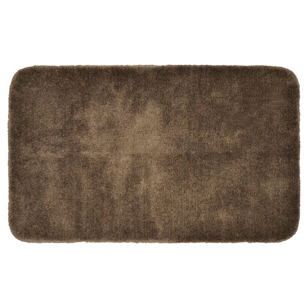 Photos - Bath Mat 30"x50" Finest Luxury Ultra Plush Washable Nylon Bath Rug Chocolate - Garl