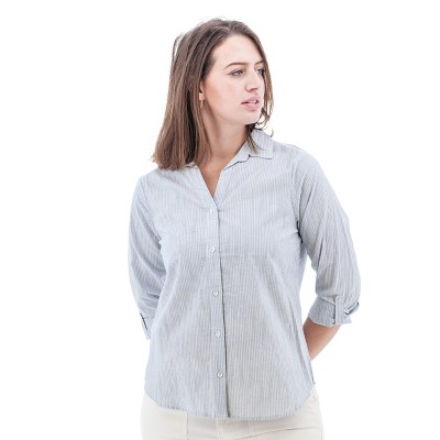 Old Ranch Brands Women's Plumas Organic Roll-Tab Sleeve Shirt