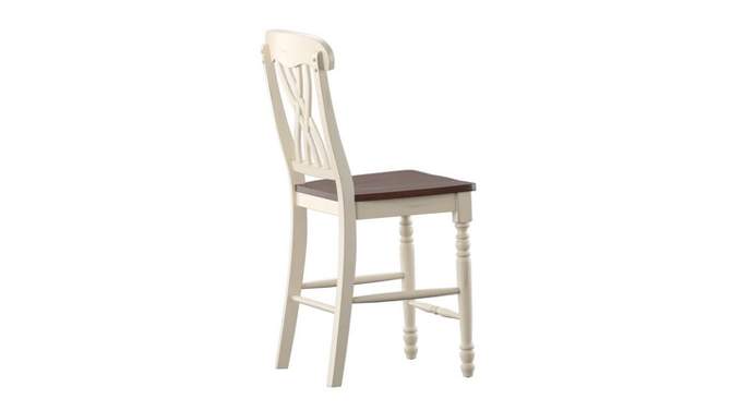 Set of 2 24&#34; Countryside Counter Height Barstools Antique White - Inspire Q, 2 of 6, play video
