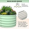 Oval/Round Raised Garden Bed – Large Wave-Shaped Outdoor Planter Box, Galvanized Steel, Open-Ended Base, Spacious Elevated Planter for Gardening - 4 of 4
