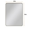 Black Rectangular Bathroom Mirror, Vanity Mirror Dressing Mirror, for Bathroom, Living Room, Bedroom Wall Decor - 3 of 4