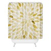 Angela Minca Yellow Watercolor Strokes Shower Curtain Pink - Deny Designs: Abstract Botanical Design, Microfiber, Machine Washable - 2 of 4