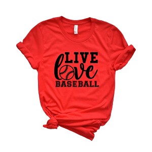 Simply Sage Market Women's Live Love Baseball Short Sleeve Graphic Tee - 1 of 3