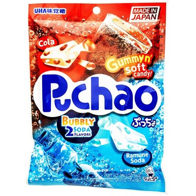 Puchao Cola & Ramune Soda Gummy & Soft Candy - 3.5oz