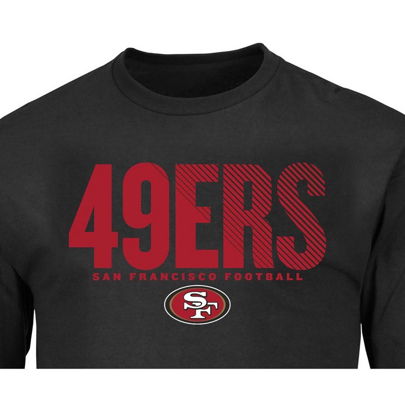 NFL San Francisco 49ers Black Long Sleeve Core Big &#38; Tall T-Shirt, 3 of 4