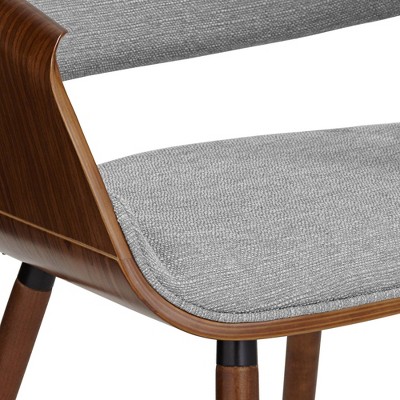 Westin Mid-Century Gray Fabric Dining Chair with Beech Wood Legs