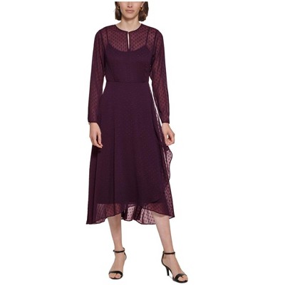 Tommy Hilfiger Womens Clip Dot A-line Dress