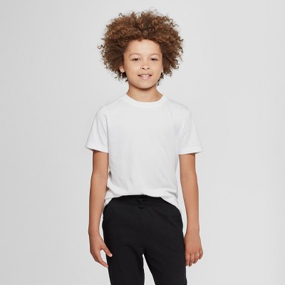 Boys' Short Sleeve T-shirt - Cat & Jack™ White Xl Husky : Target