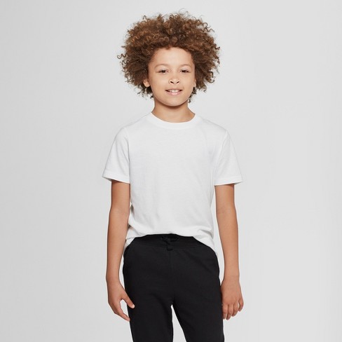 Boys' Short Sleeve T-shirt - Cat & Jack™ White L Husky : Target