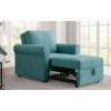 Flora 3-in-1 Multi-Function Sleeper Bed With Convertible Folding Accent Chair Adjustable Backrest Sofa Bed/Lounge Chair-Maison Boucle - 3 of 4
